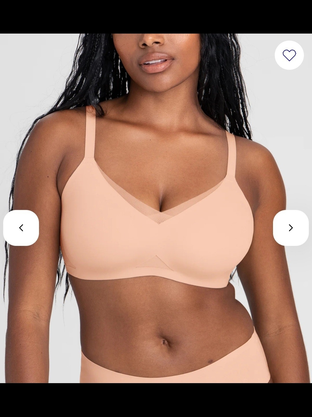 Honeylove CrossOver Bra 36 B/C Blush Nude Pink Wireless Comfort Adjustable Strap